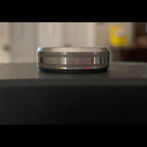 Men’s 2-Toned Tungsten Wedding Band Size 10